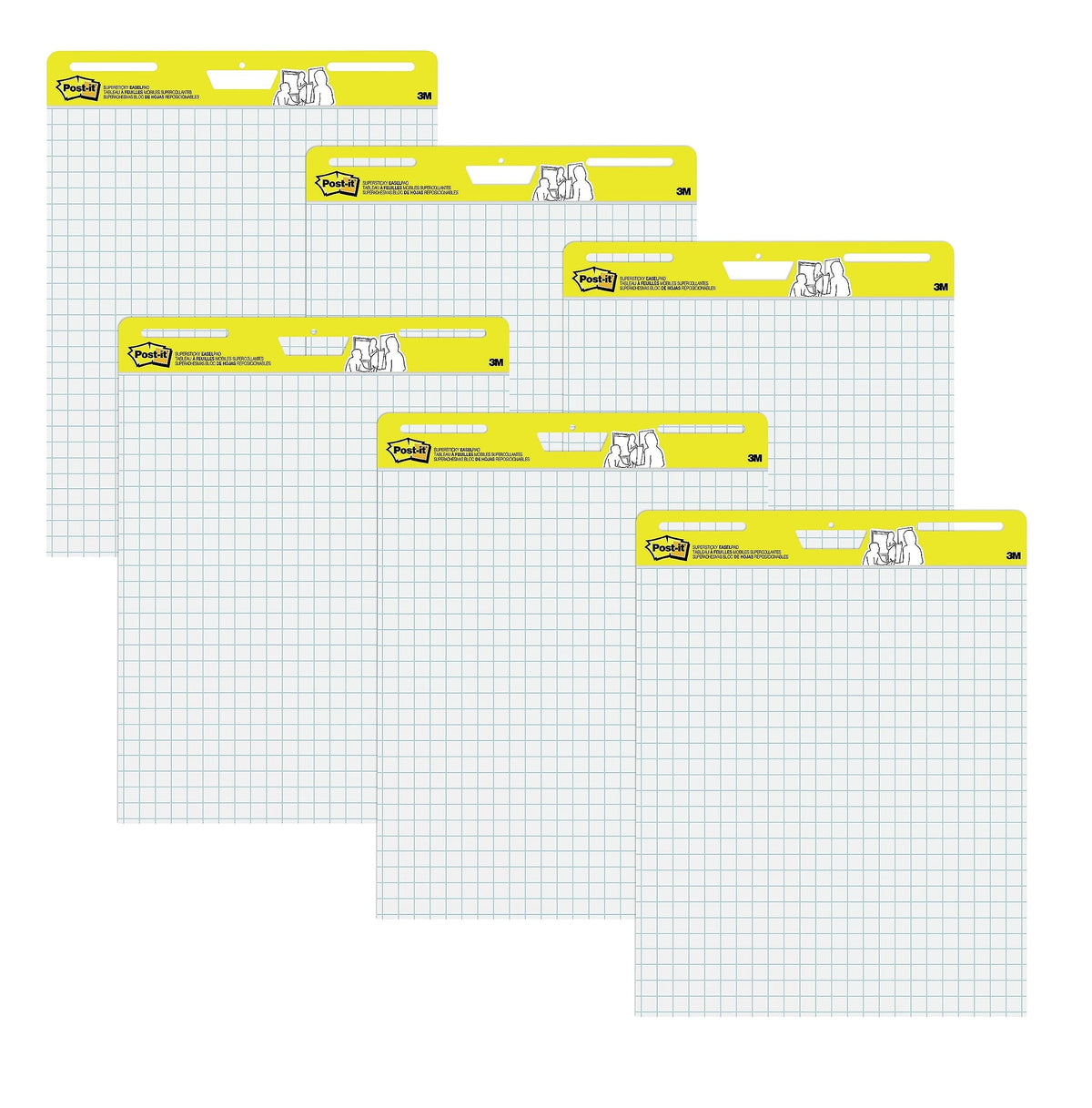 Super Sticky Easel Pad 25-Inch x 30-Inch White with Grid 30 Sheets/Pad N958