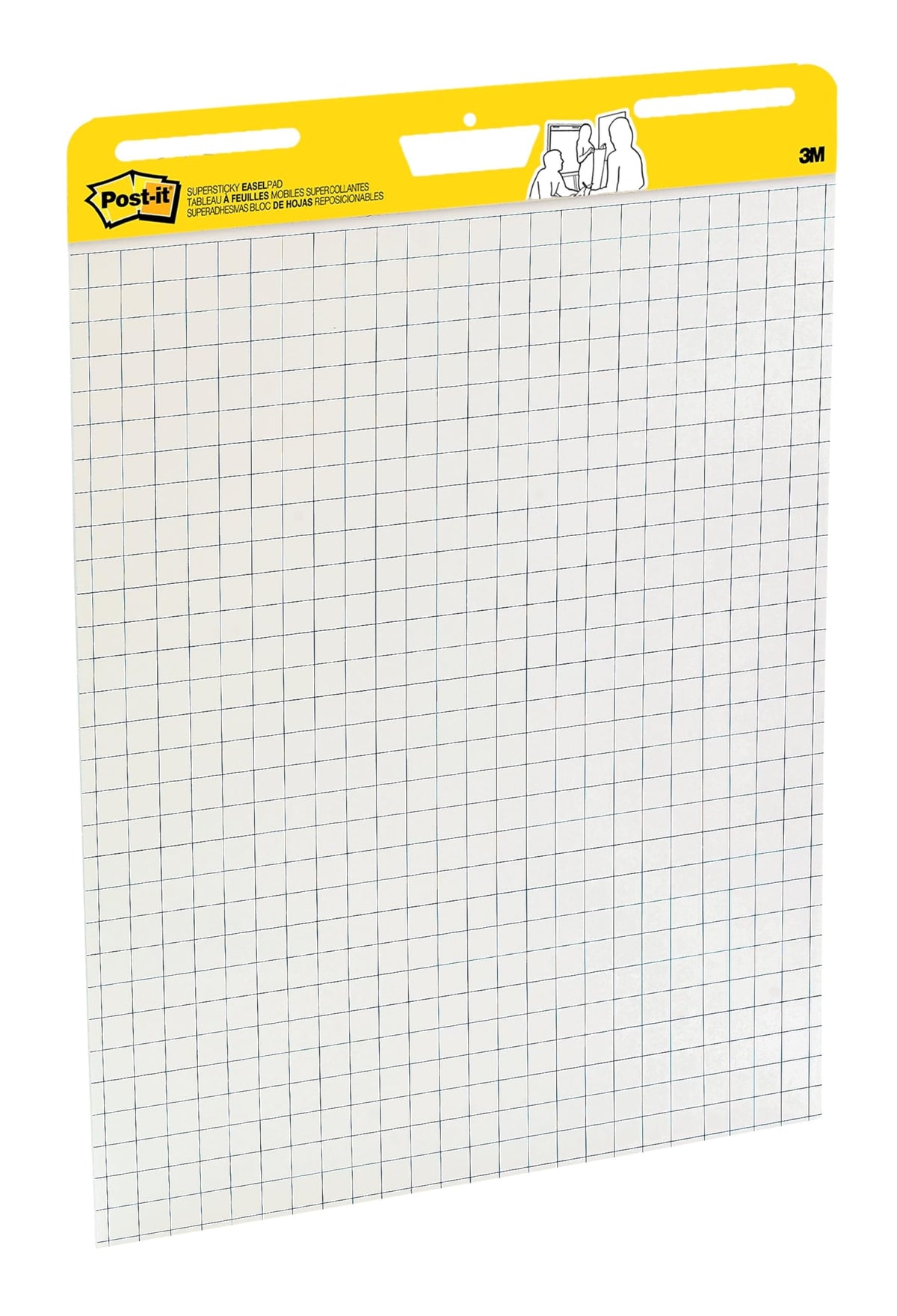 Super Sticky Easel Pad 25-Inch x 30-Inch White with Grid 30 Sheets/Pad N958