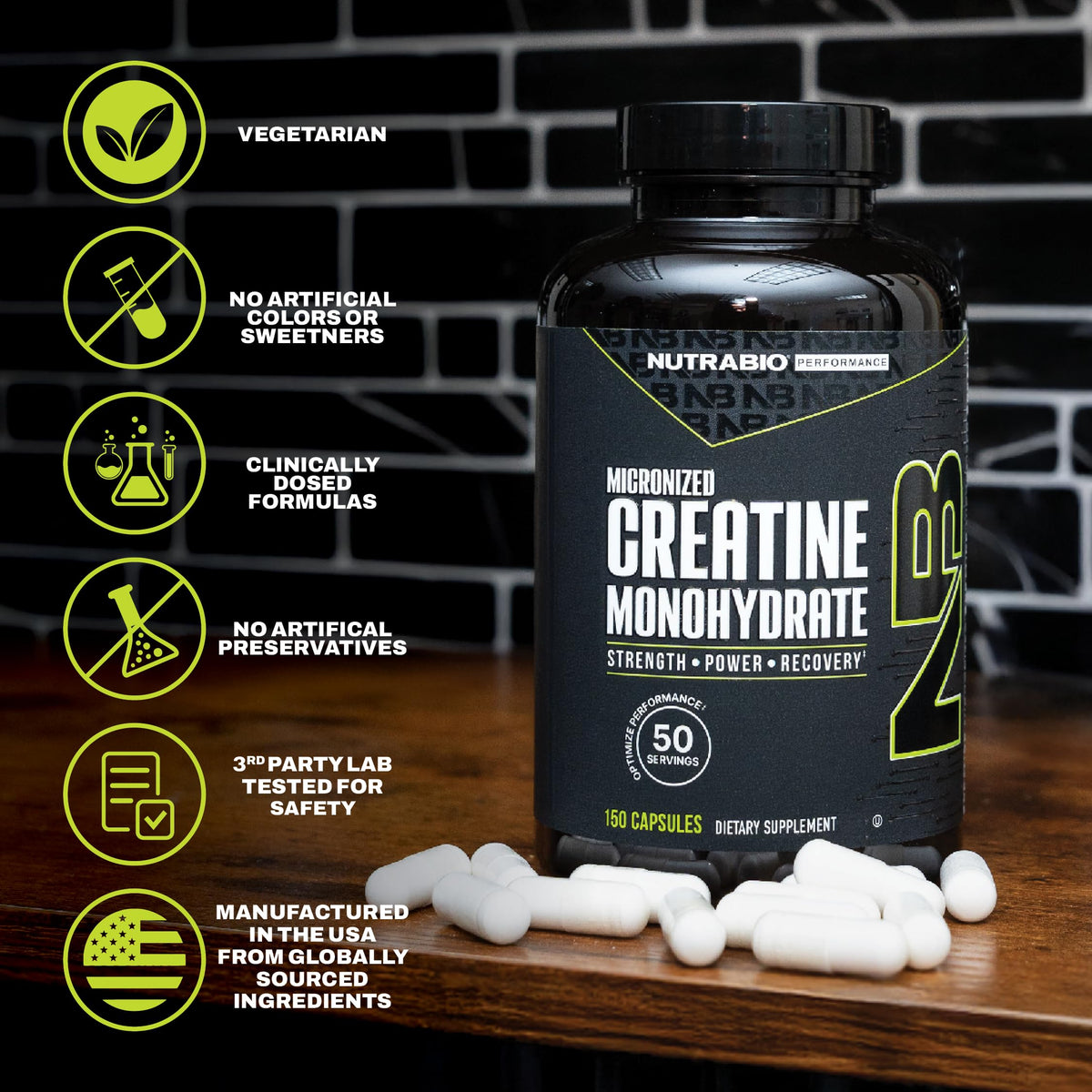 Micronized Creatine Monohydrate Capsules V723