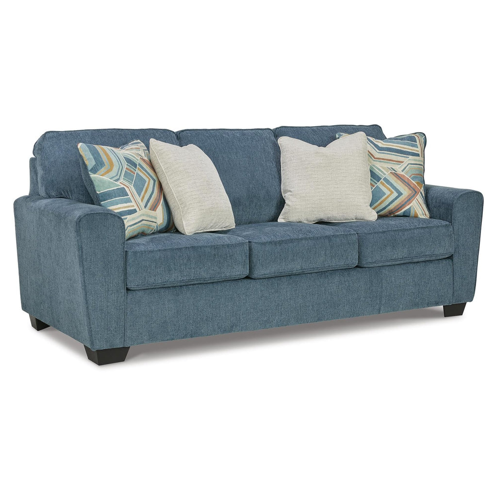 Blue Chenille 3 Seater Couch S2619