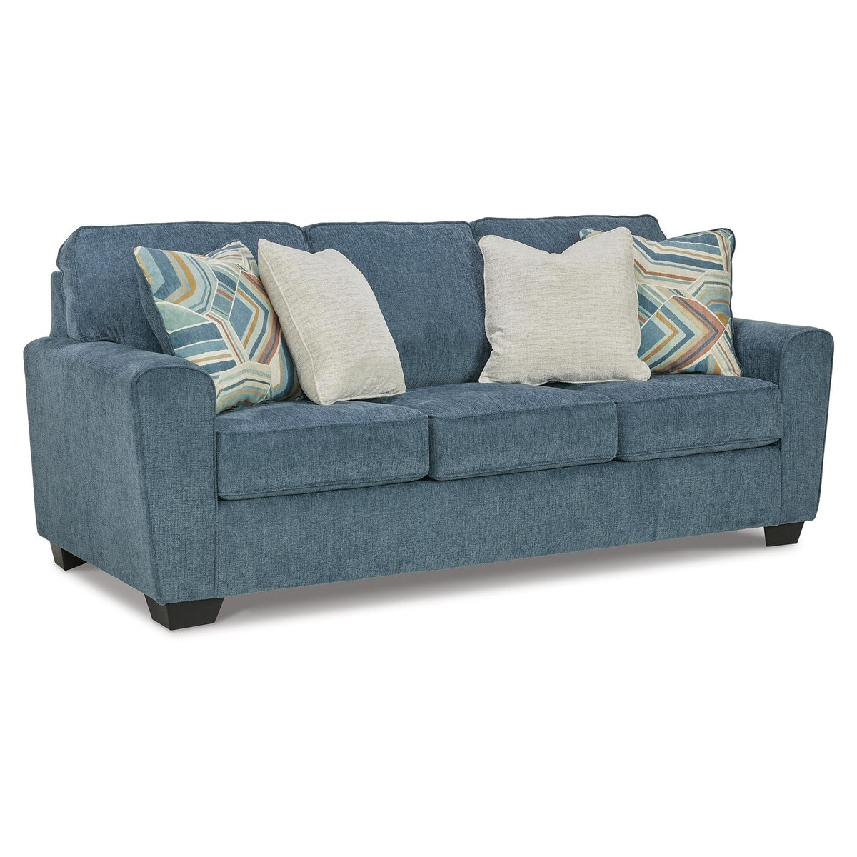 Blue Chenille 3 Seater Couch S2619