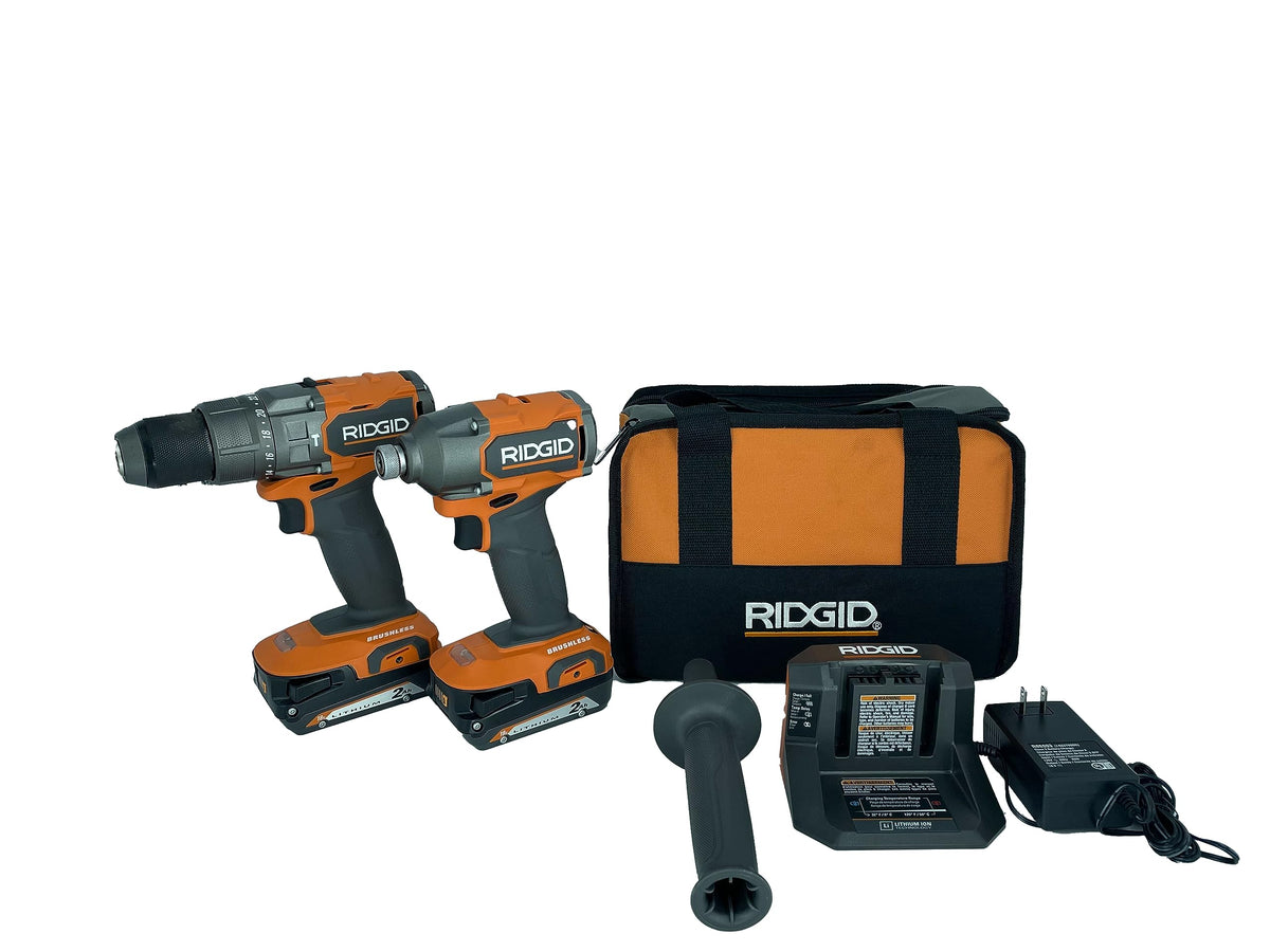 18V Brushless Drill/Driver and 3-Speed Impact Driver Kit with 2.0 Ah Batteries and Charger R80098
