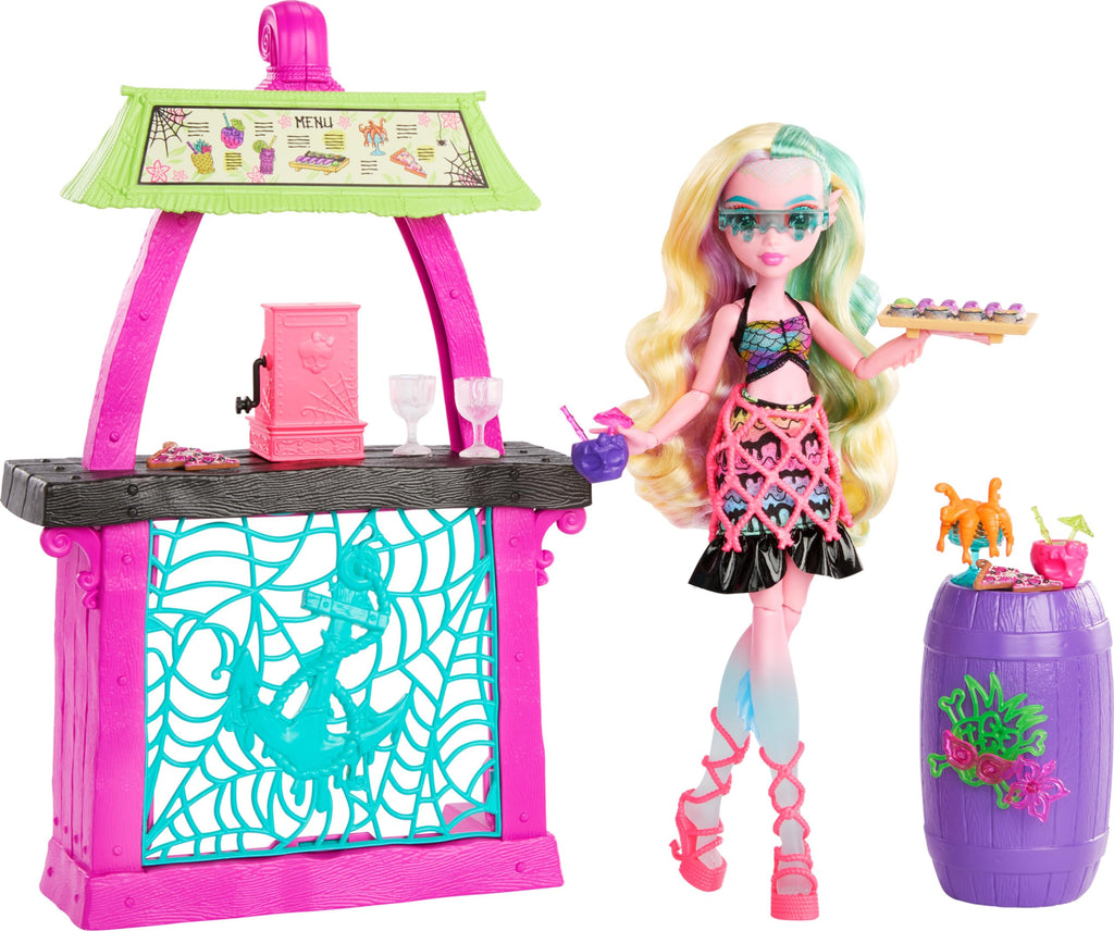 Doll & Playset with Food Accessories & Color-Change Drinks W558
