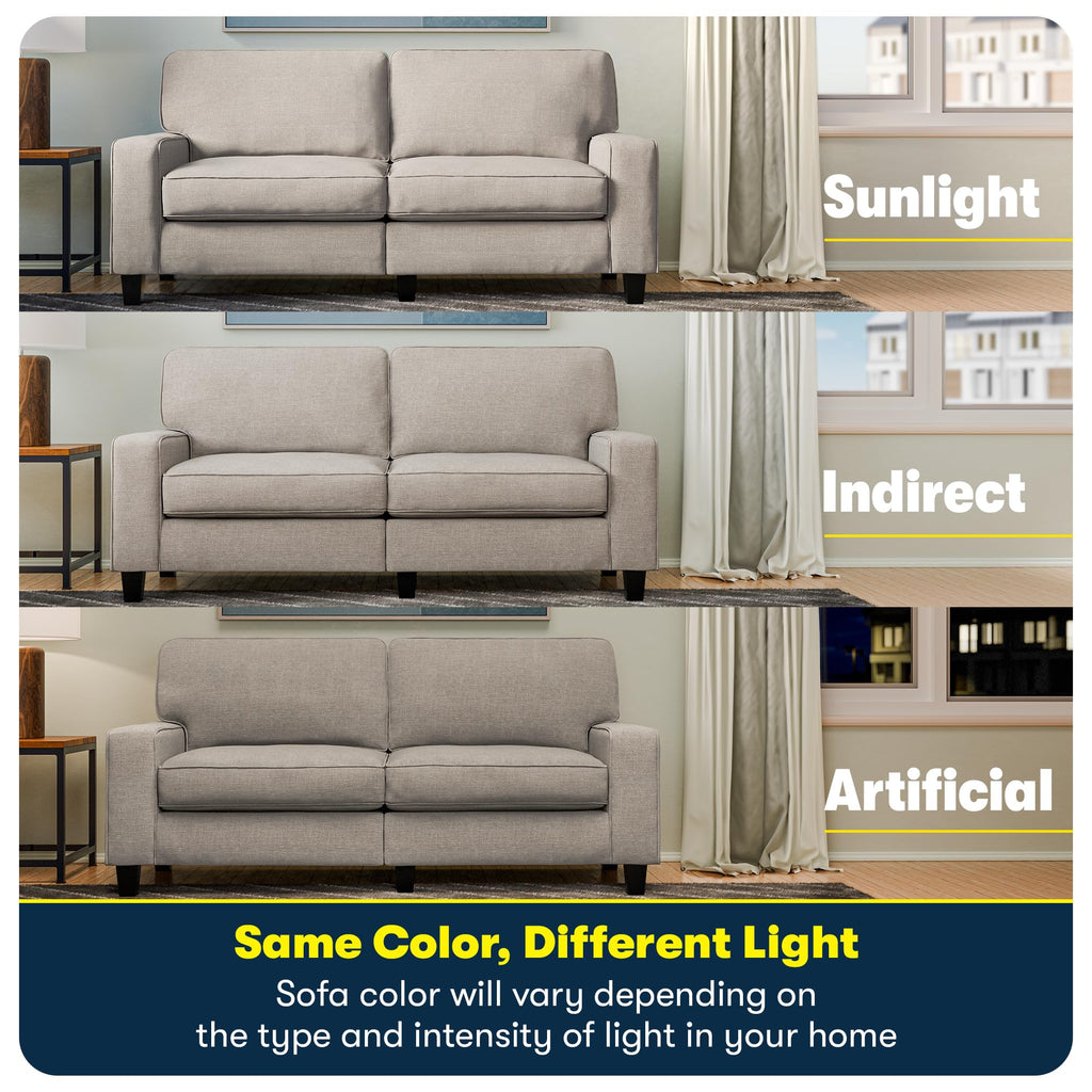 Light Gray Polyester Sofa E46813