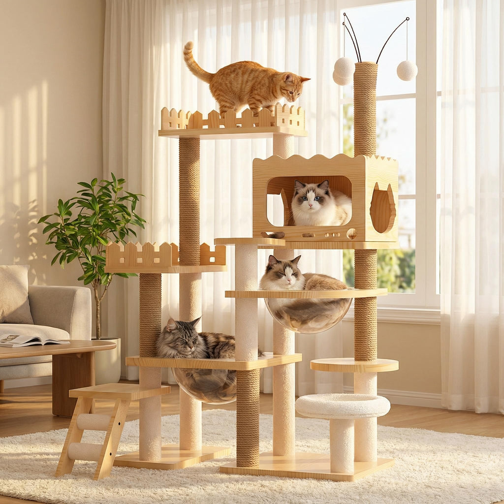 67" Cat Tree Tower with Clear Space Capsule R624133