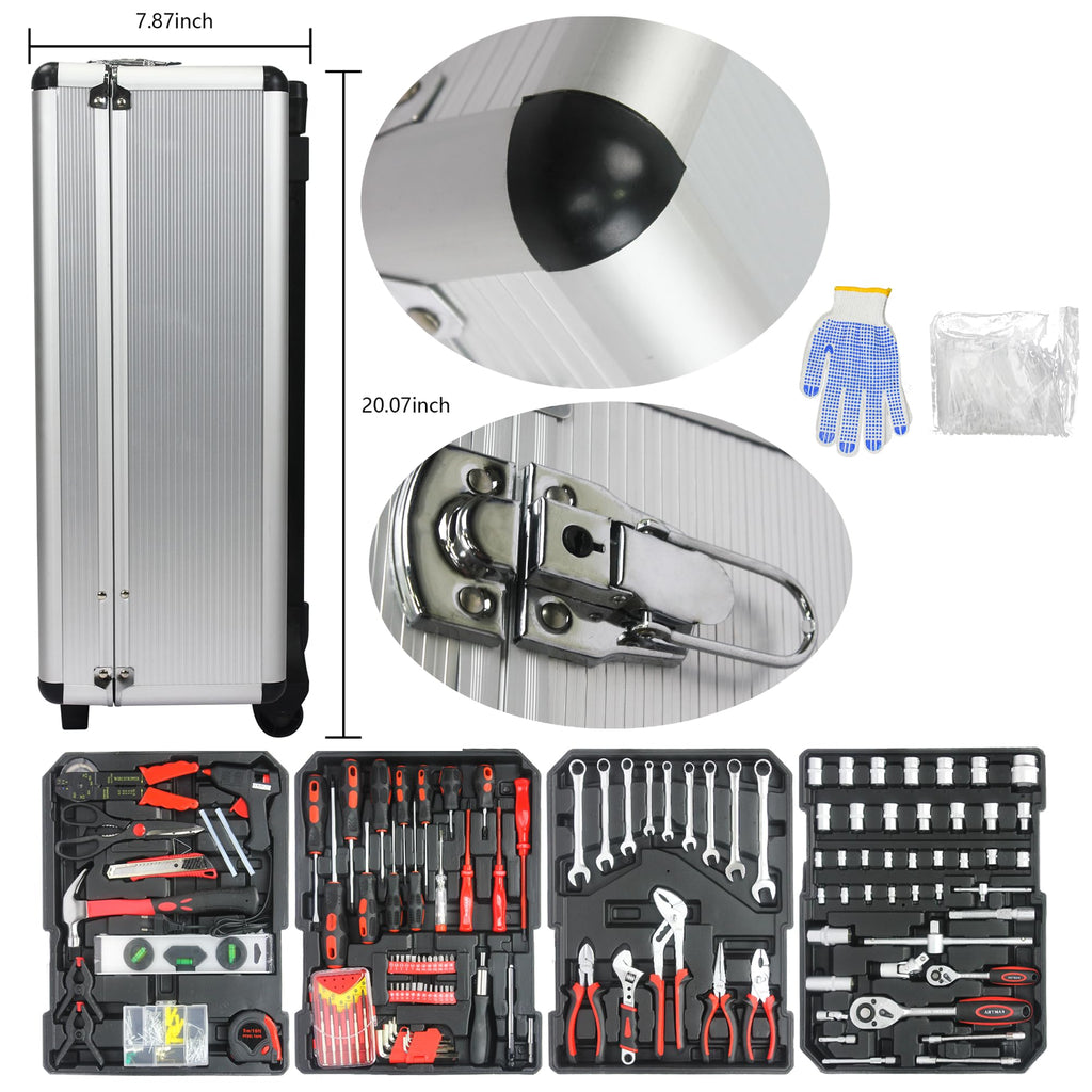 899-Piece Household Tool Set with Rolling Case V646