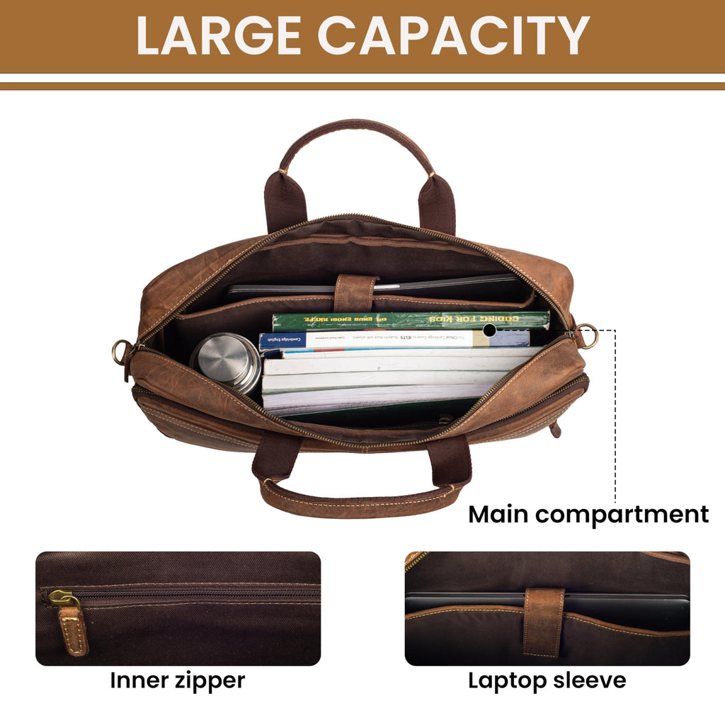 Full Grain Leather Messenger Bag G62992