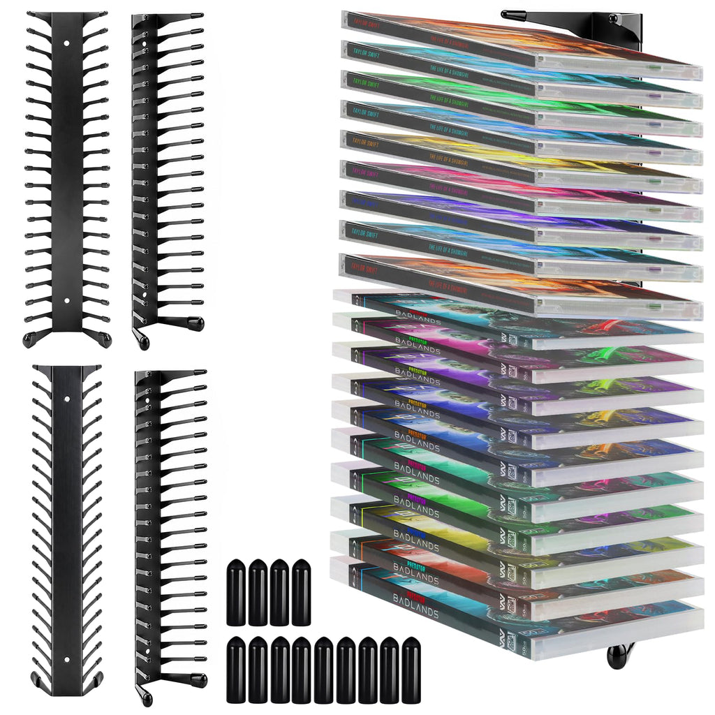 Anti-Drop CD Storage Shelf Wall Mount 4 Pack L425