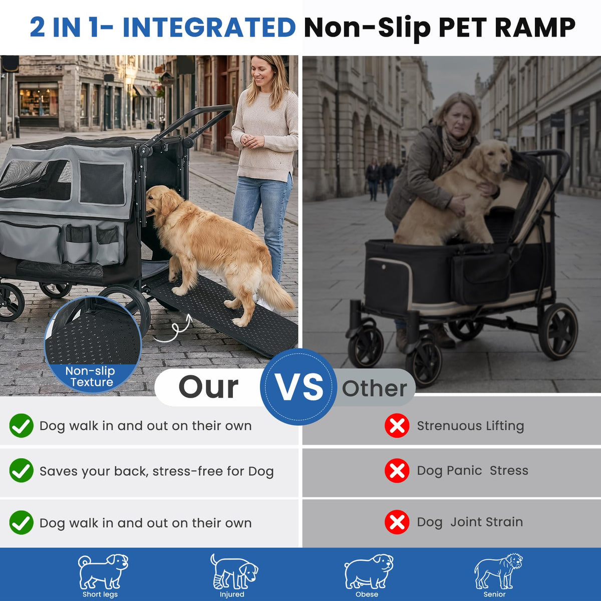 Large Foldable Dog Stroller A10576