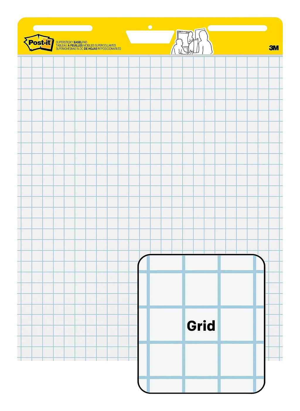 Super Sticky Easel Pad 25-Inch x 30-Inch White with Grid 30 Sheets/Pad N958