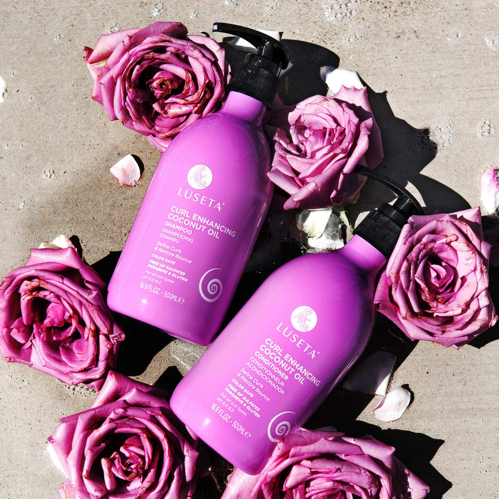 Curly Hair Shampoo and Conditioner Set with Biotin Hair Oil C87486