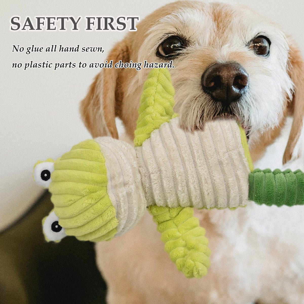 5 Pack Stuffed Squeaky Plush Dog Toys R3385