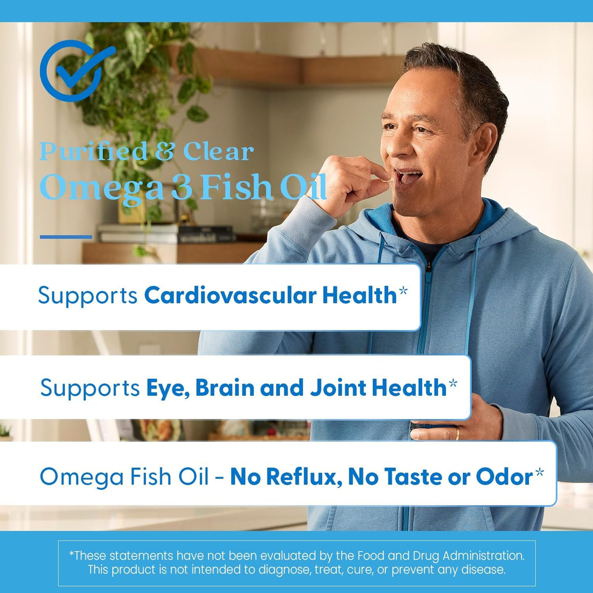 Omega 3 Fish Oil Supplement, Gluten Free, 120 Marine Softgels I596