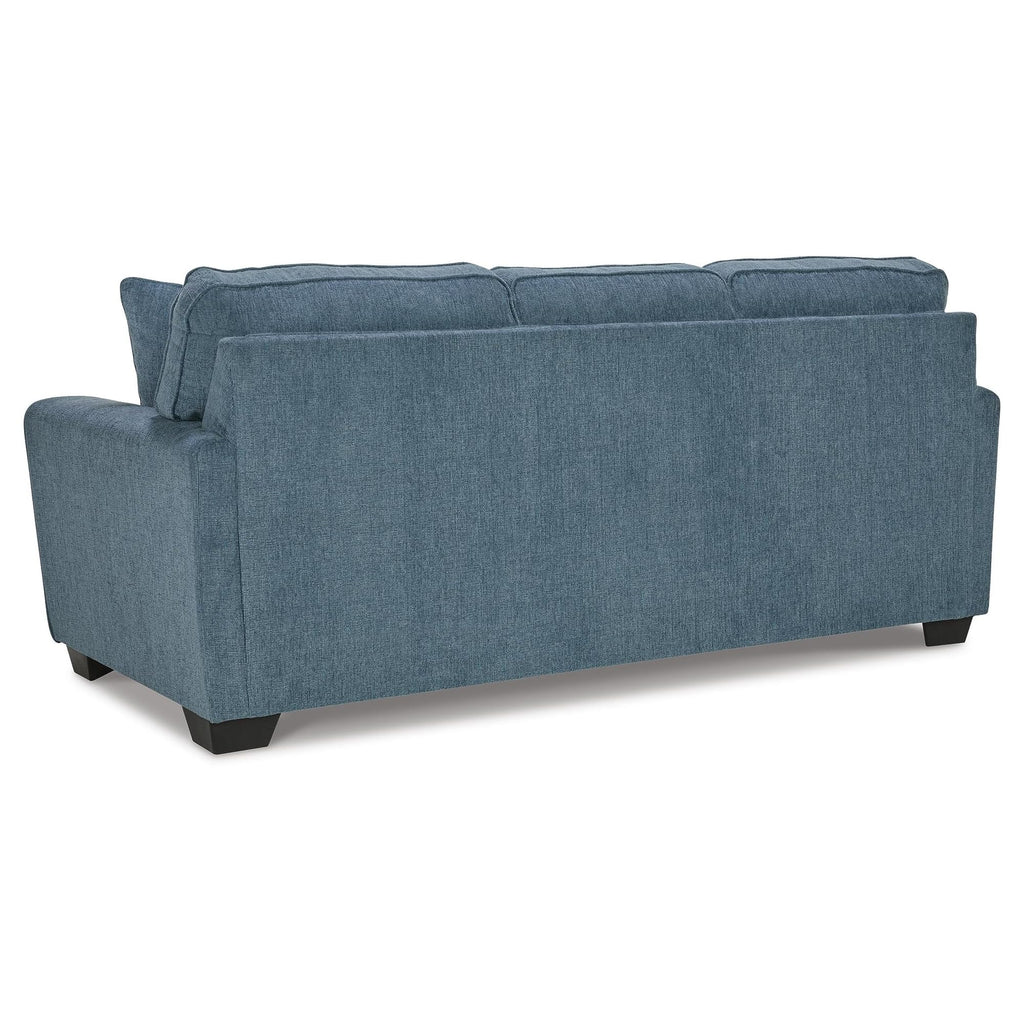 Blue Chenille 3 Seater Couch S2619