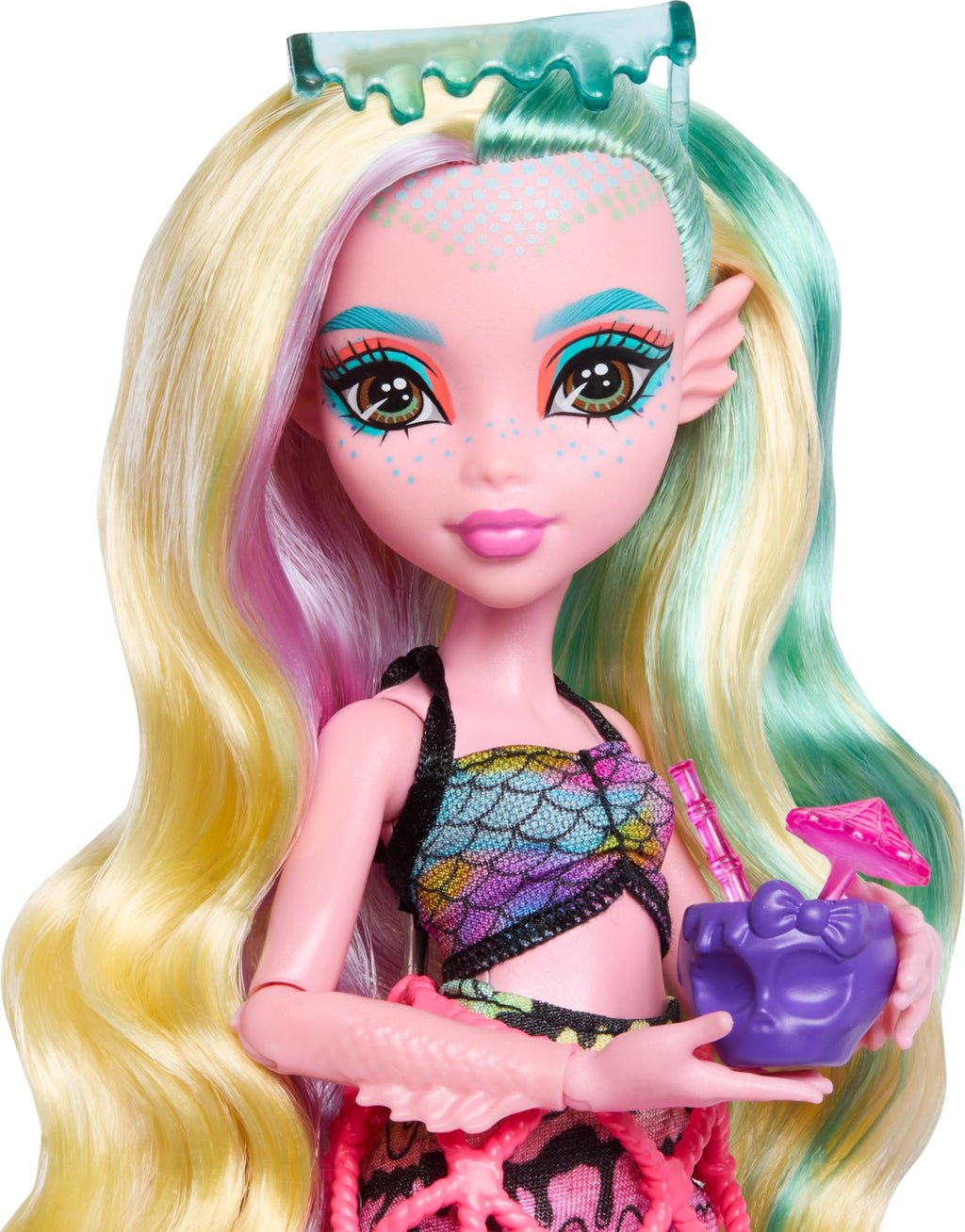 Doll & Playset with Food Accessories & Color-Change Drinks W558