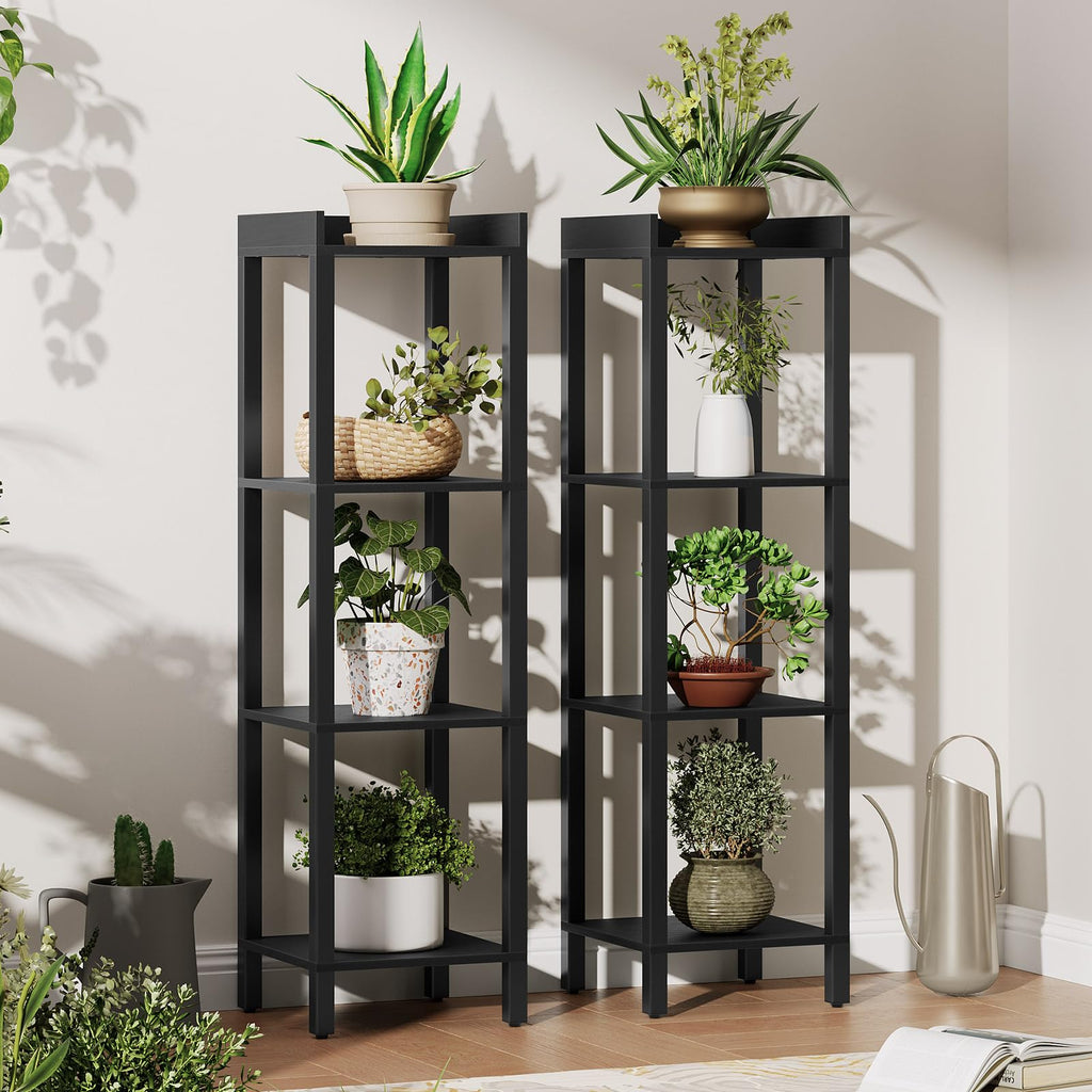 Black 4-Tier Wooden Bookcase A770