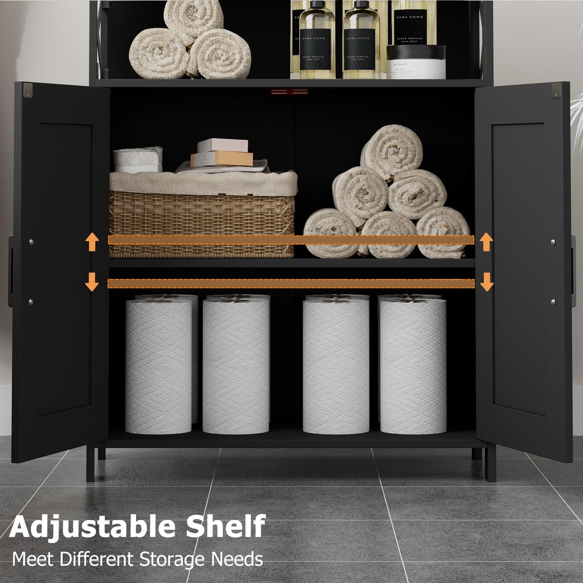 Bathroom Storage Cabinet with Doors W617