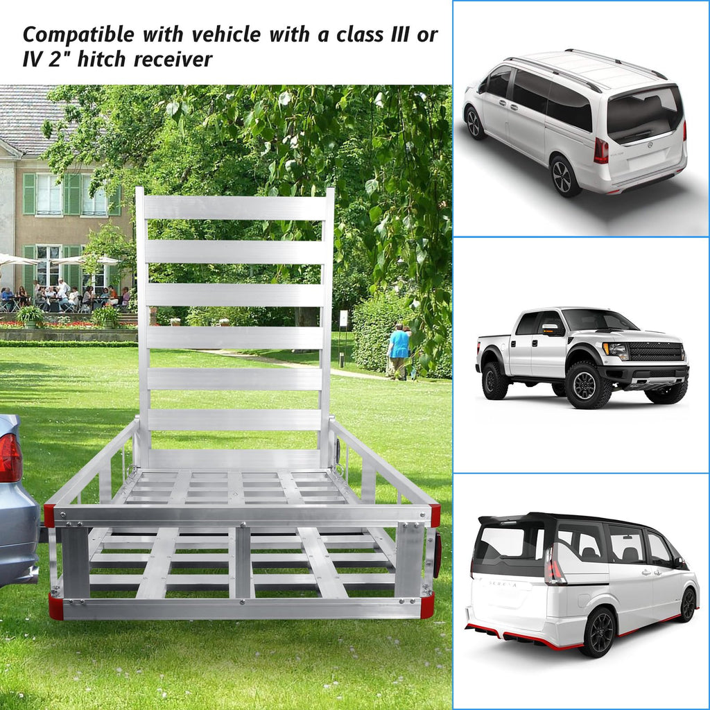 Aluminum Hitch Cargo Carrier with Ramp V818