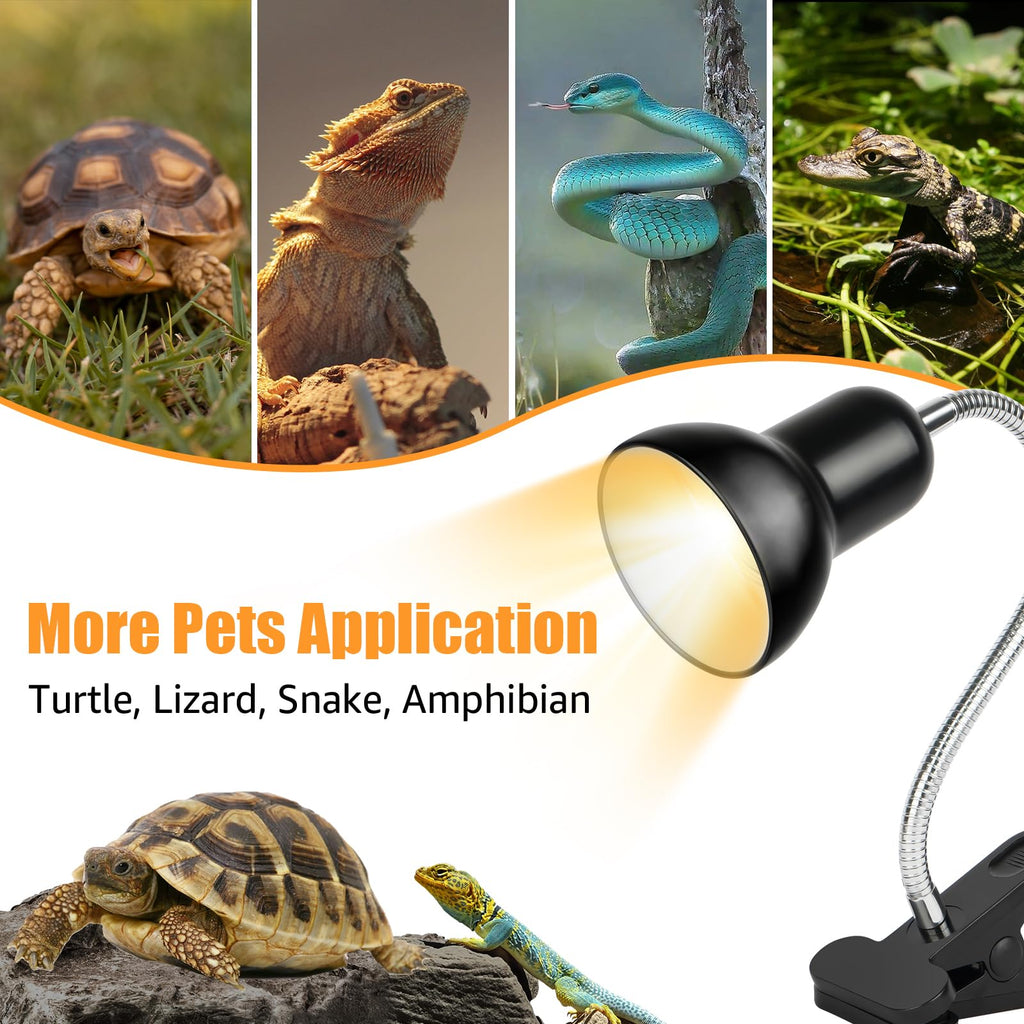Reptile Heat Lamp UVA/UVB Light with 25W and 50W Bulbs P88451