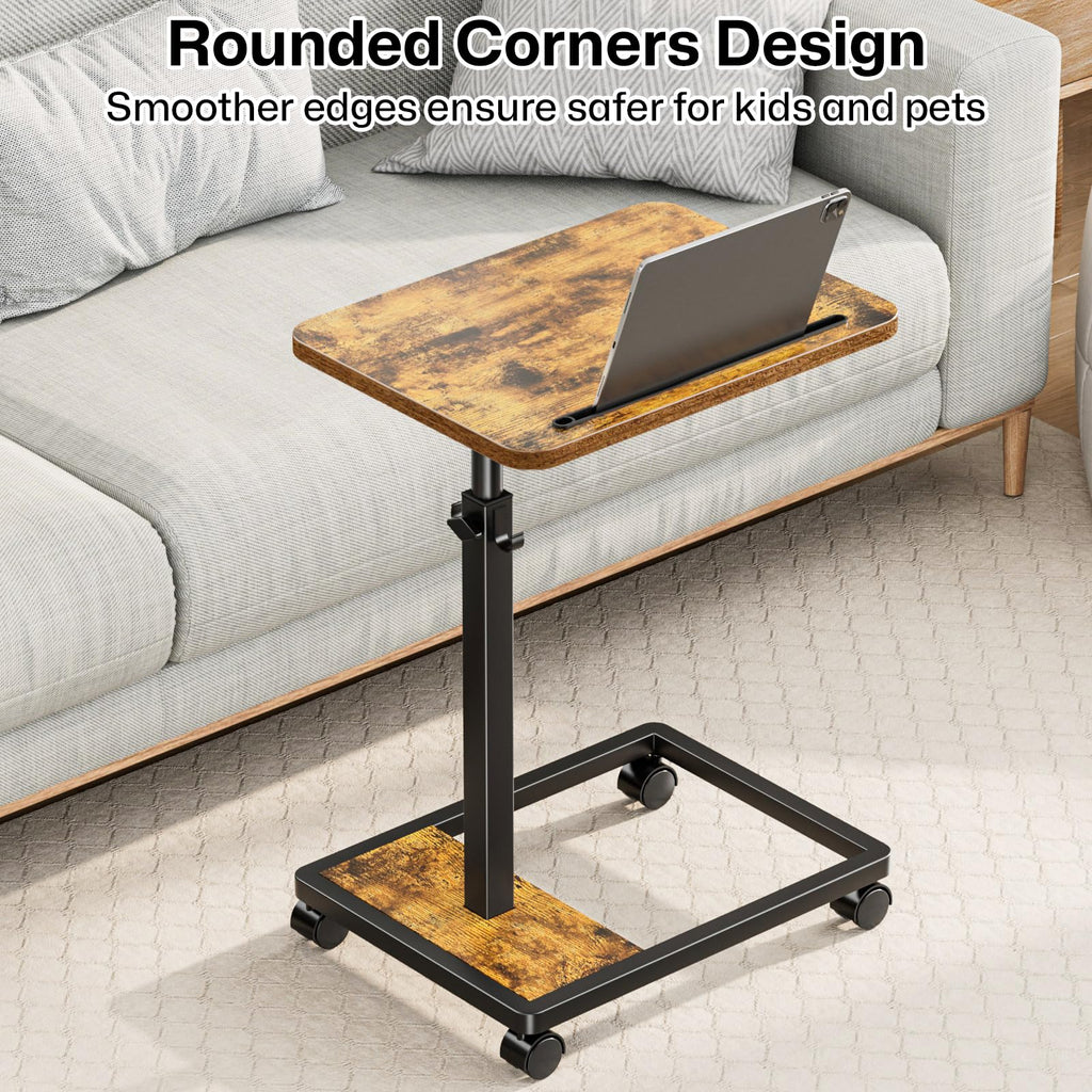 Adjustable TV Tray Table with Wheels B554680