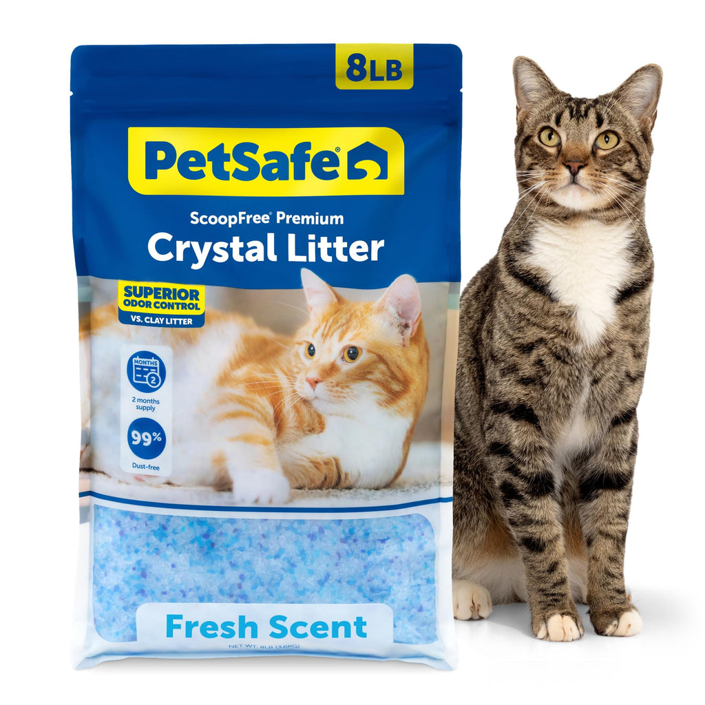 Odor Control Crystal Cat Litter, Fresh Scent, 8 Lb Bag S8939