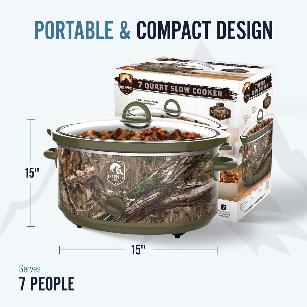 7 Quart Oval Slow Cooker Pot with Heat Settings H1388