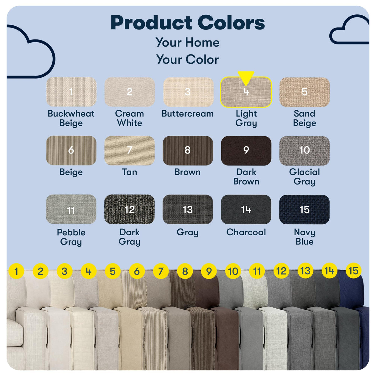 Light Gray Polyester Sofa E46813