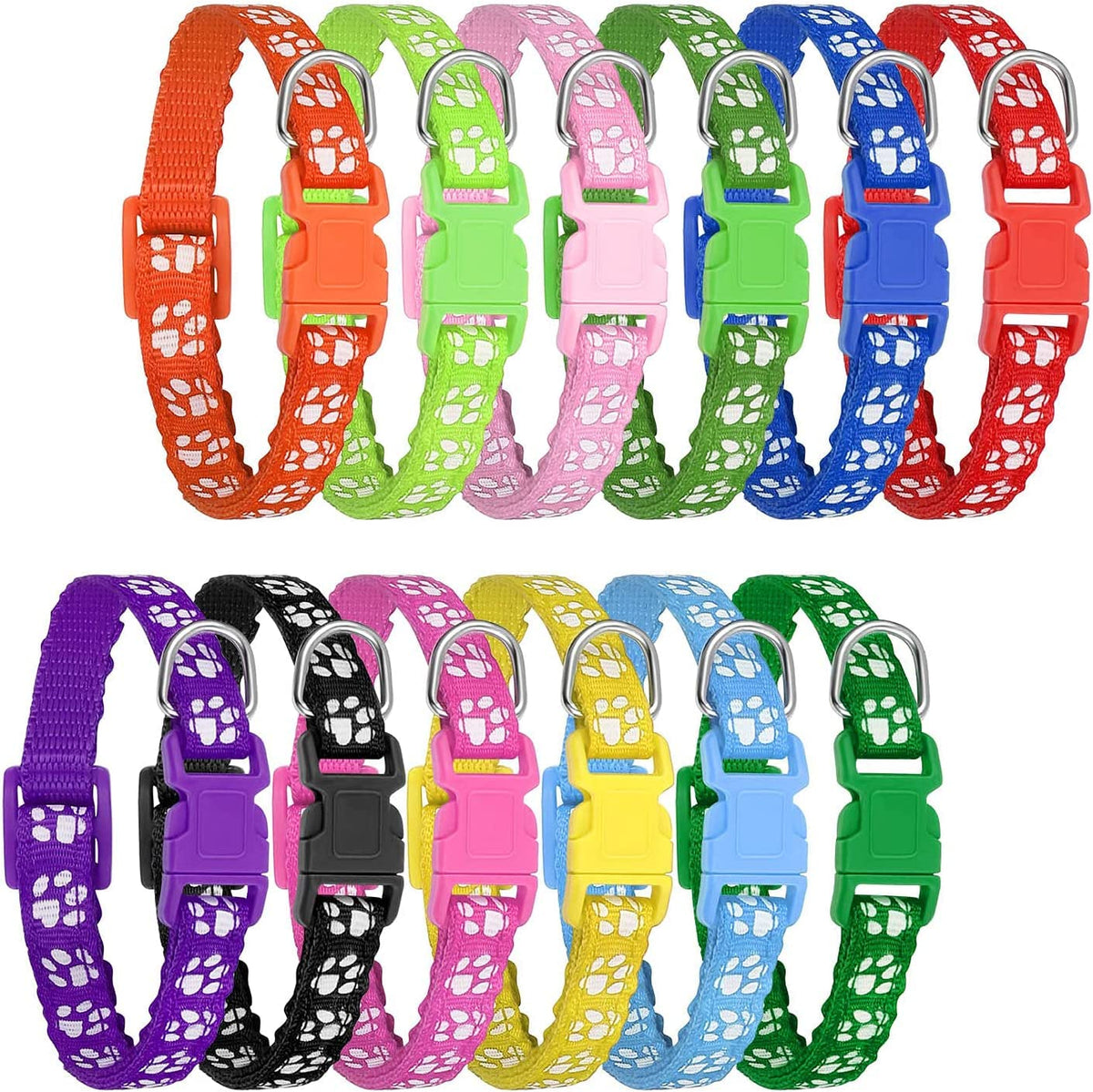 12 Pack Adjustable Puppy Collars T121