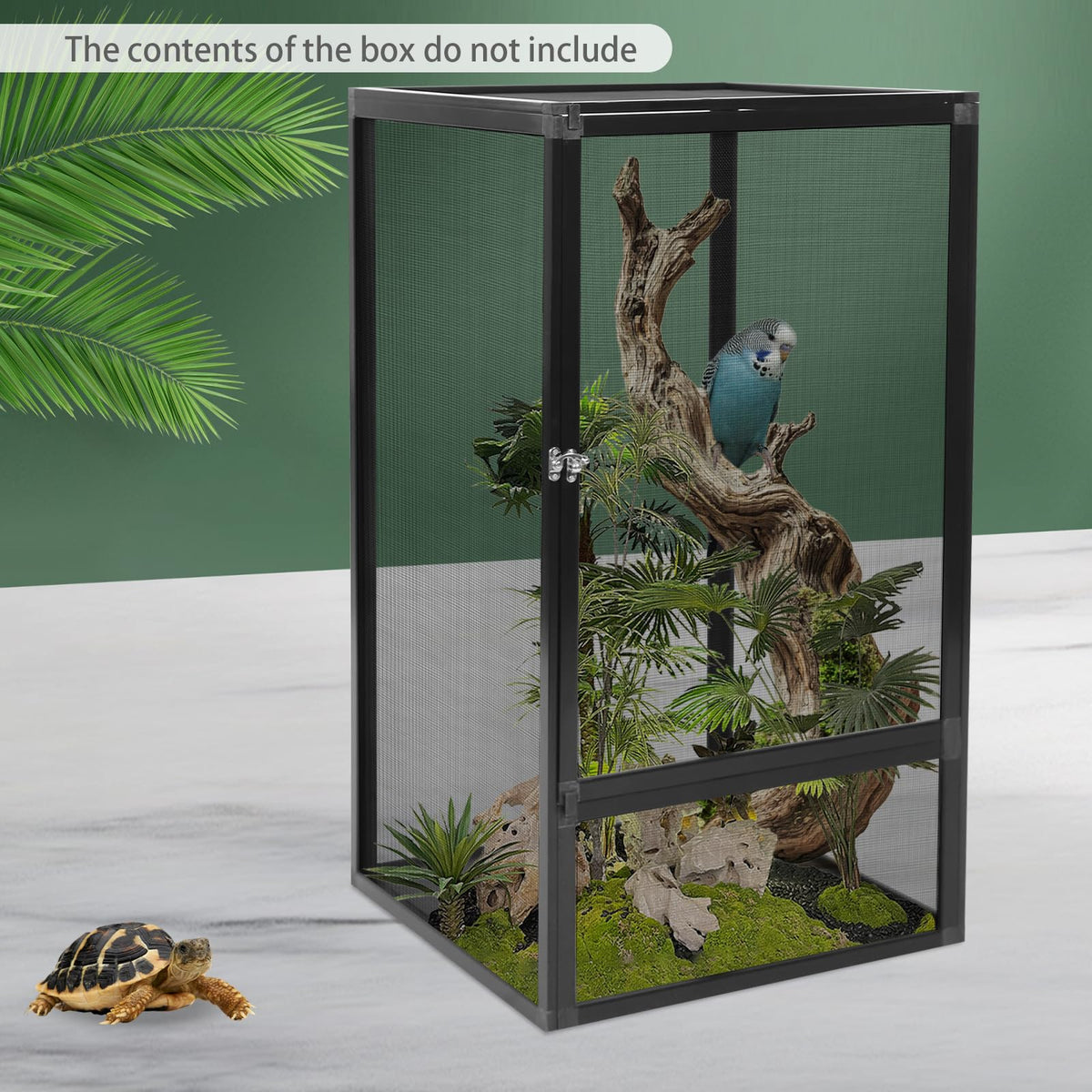 17.7x17.7x31.5 inch Aluminum Alloy Mesh Reptile Terrarium X285663