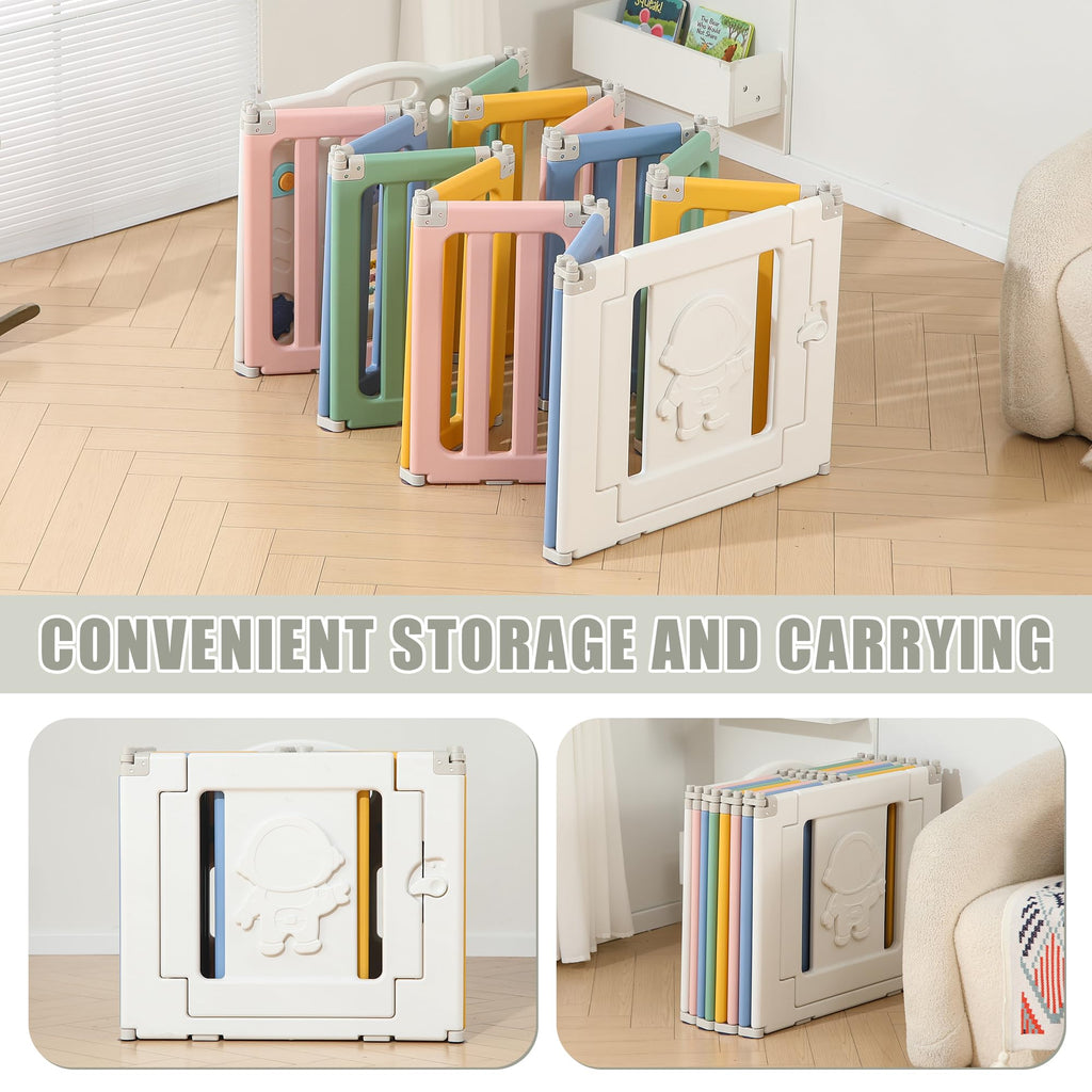 Foldable 14 Panels Baby Playpen D70625