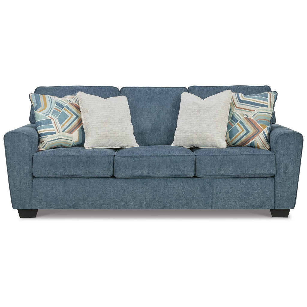 Blue Chenille 3 Seater Couch S2619