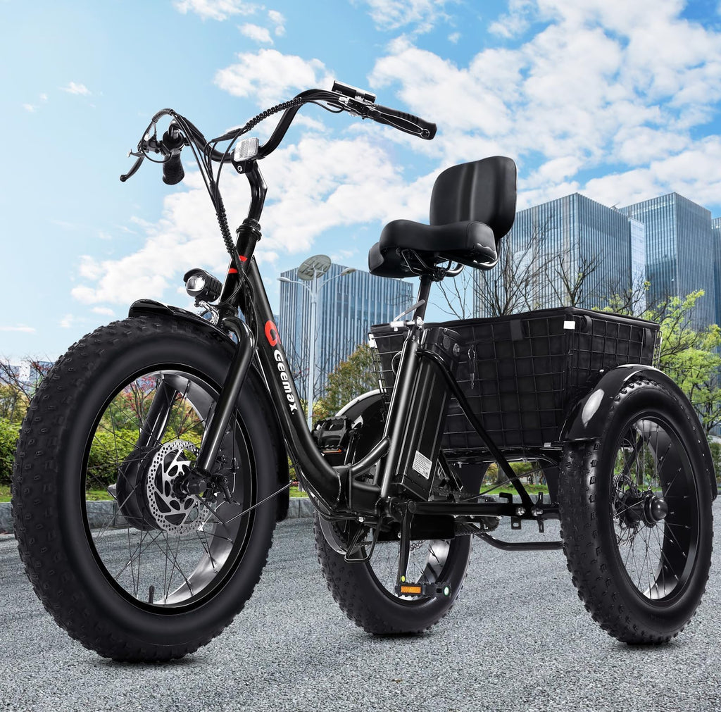Folding Electric Tricycle for Adults, 20"x4" Fat Tire, Peak 500W 36V13Ah U1674