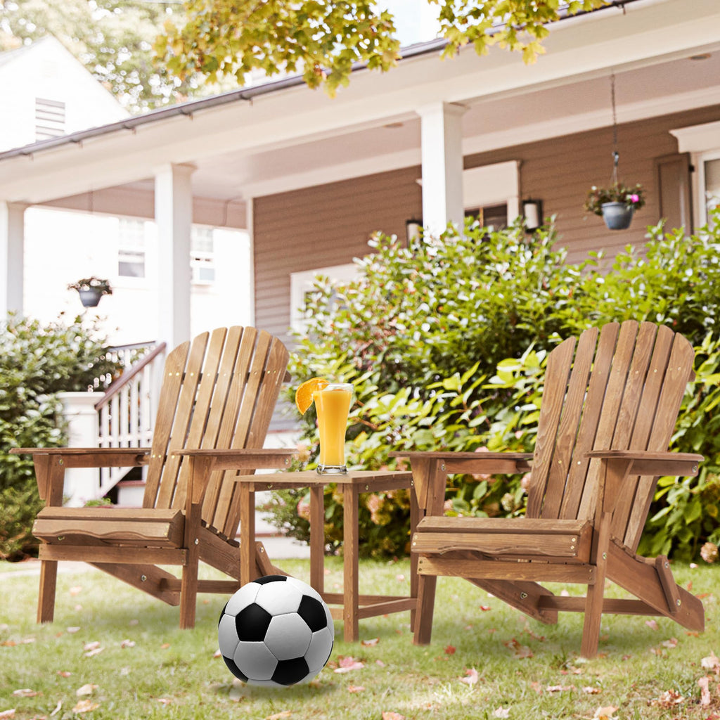 Adirondack Chair Set of 2 Wooden Folding Outdoor Chair U9732
