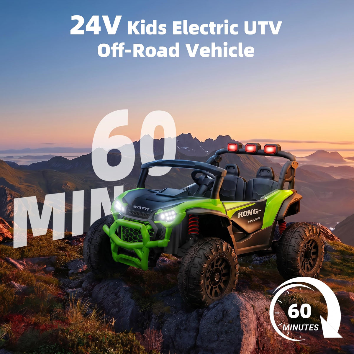 24V Two-Seater Kids UTV Off-Road Electric Car U193