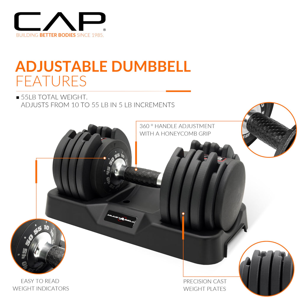 Adjustable Dumbbell Set 12.5 LB 25 LB 55 LB I200358