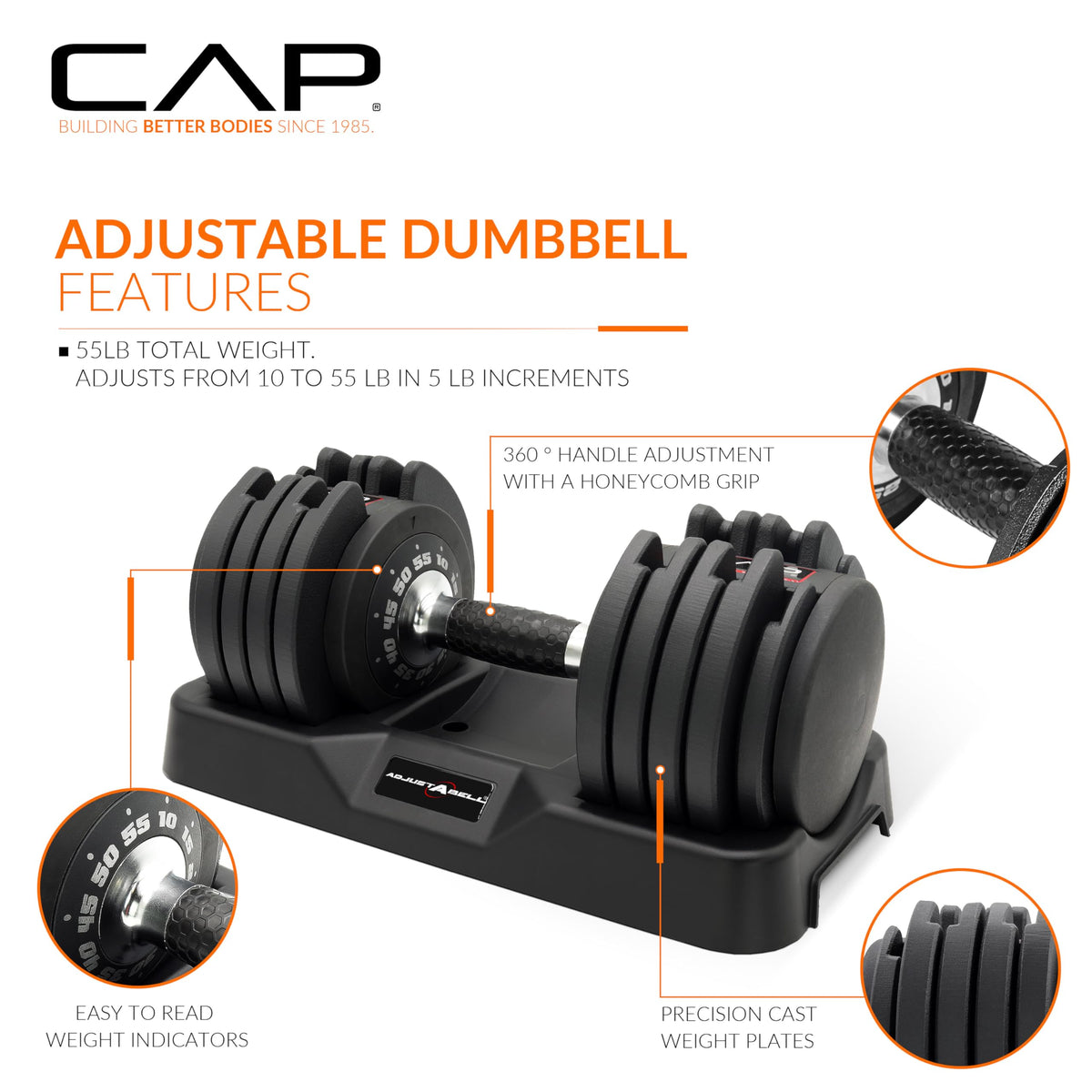 Adjustable Dumbbell Set 12.5 LB 25 LB 55 LB I200358