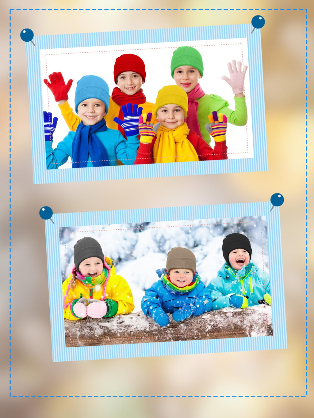 30 Pack Kids Winter Knit Beanies D385499