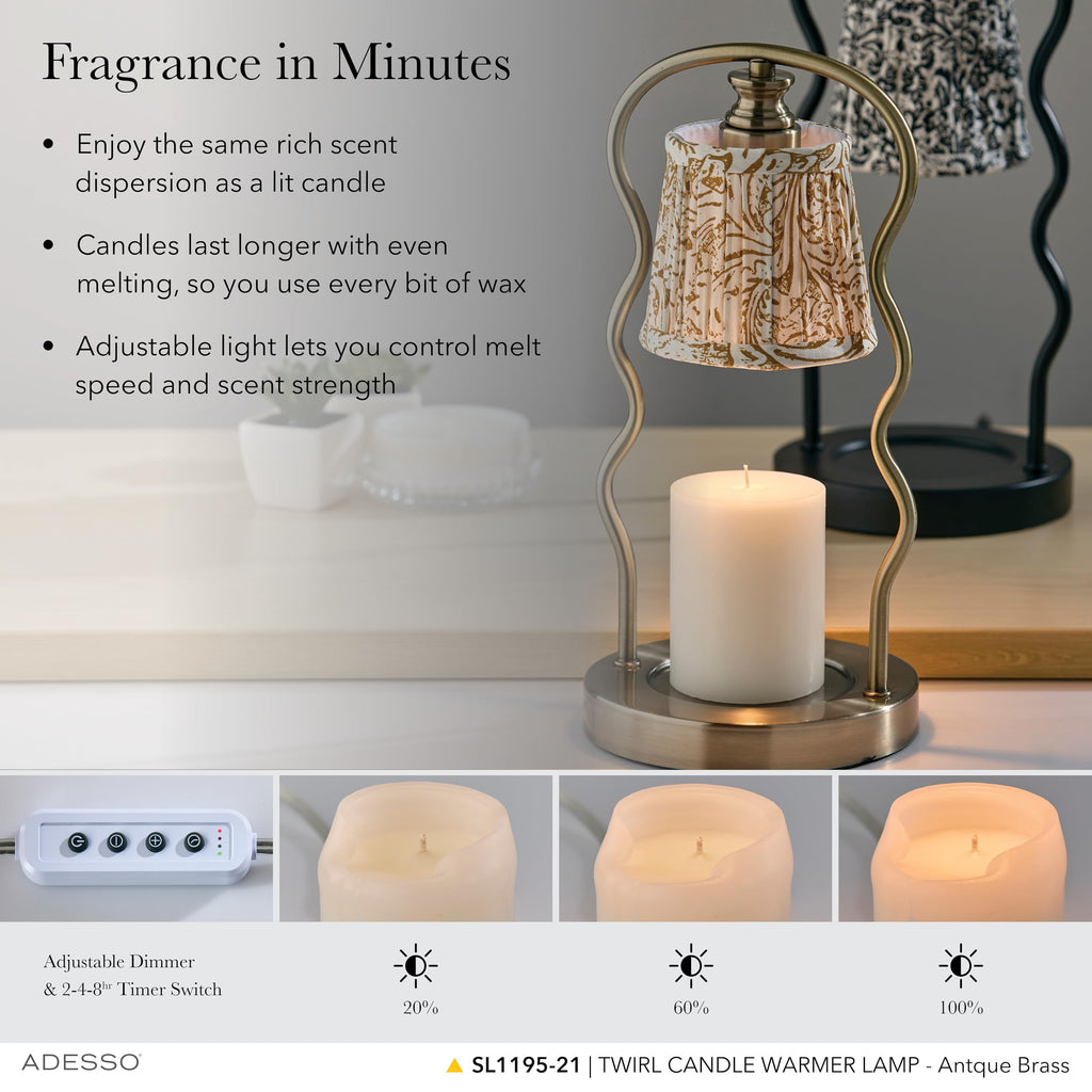 Flameless Candle Warmer Lamp with Adjustable Timer & Dimmable Light B887