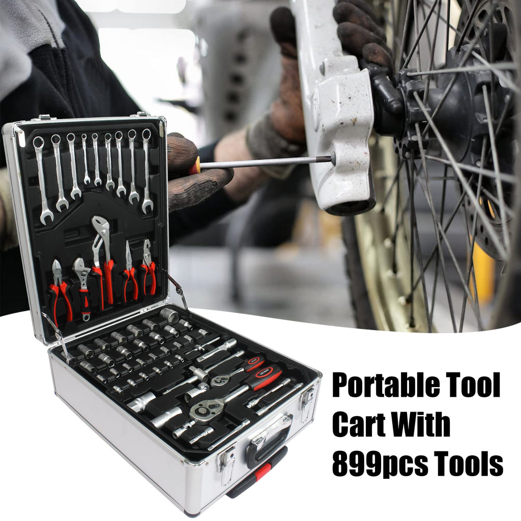 899-Piece Household Tool Set with Rolling Case V646