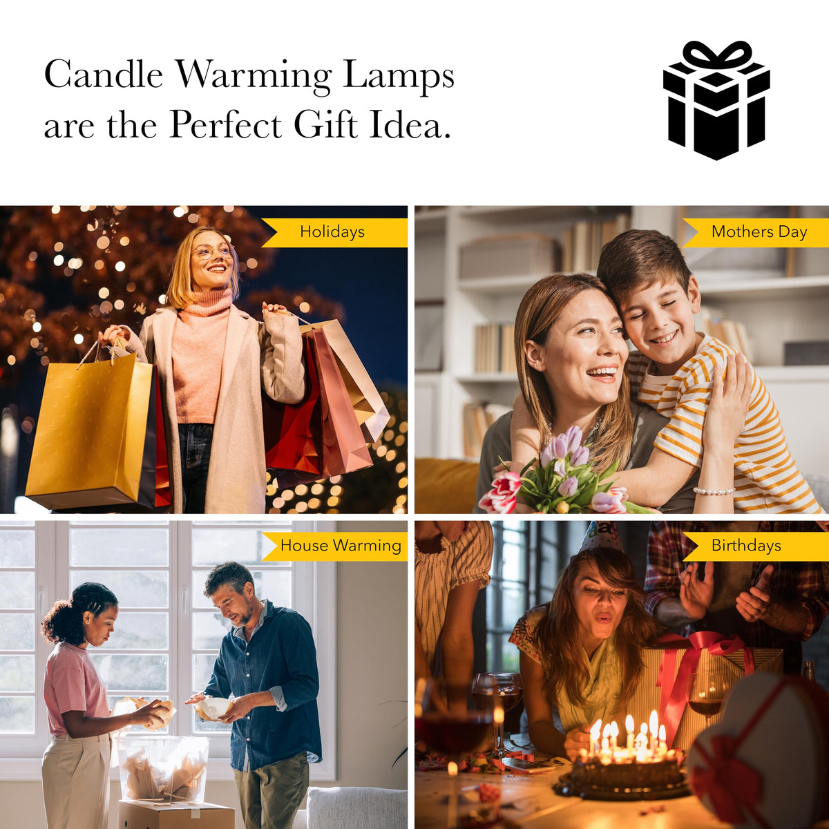 Flameless Candle Warmer Lamp with Adjustable Timer & Dimmable Light B887