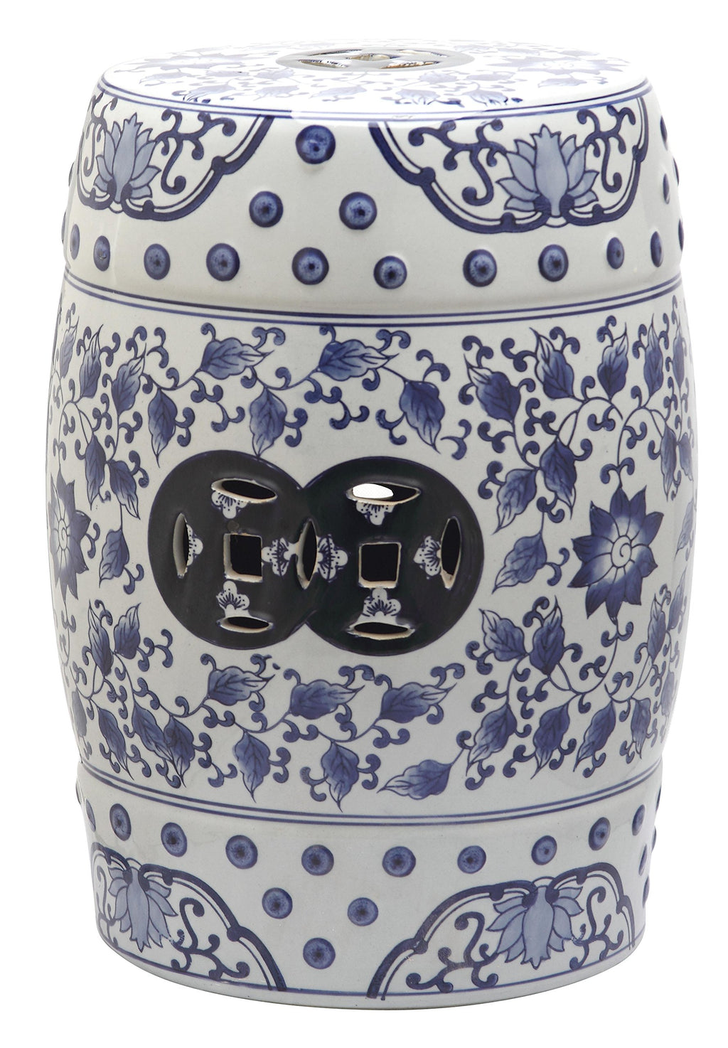 Blue White Ceramic Garden Stool R2588
