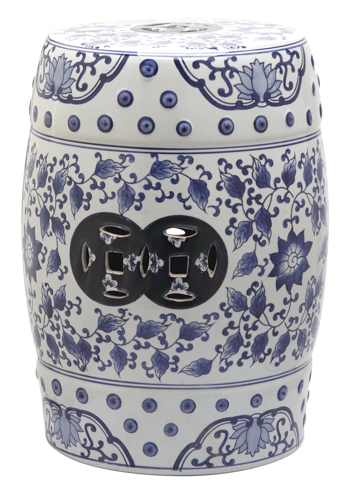 Blue White Ceramic Garden Stool R2588