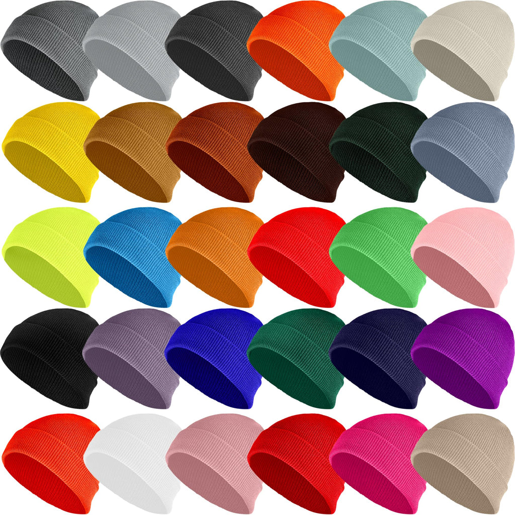 30 Pack Kids Winter Knit Beanies D385499