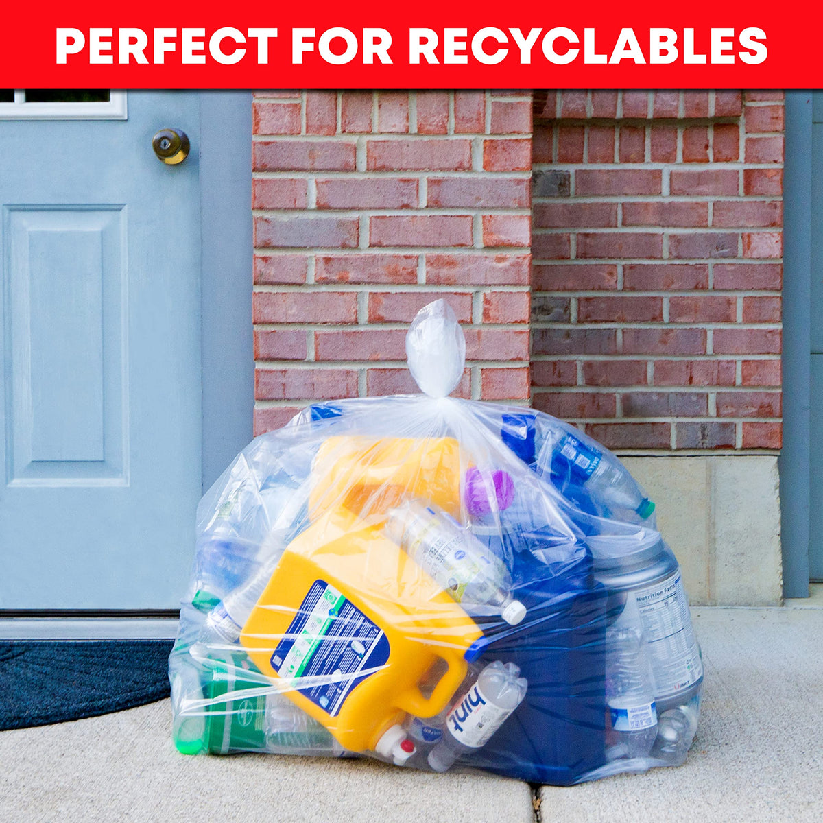 95-100 Gallon Clear Heavy Duty Trash Bags J8294