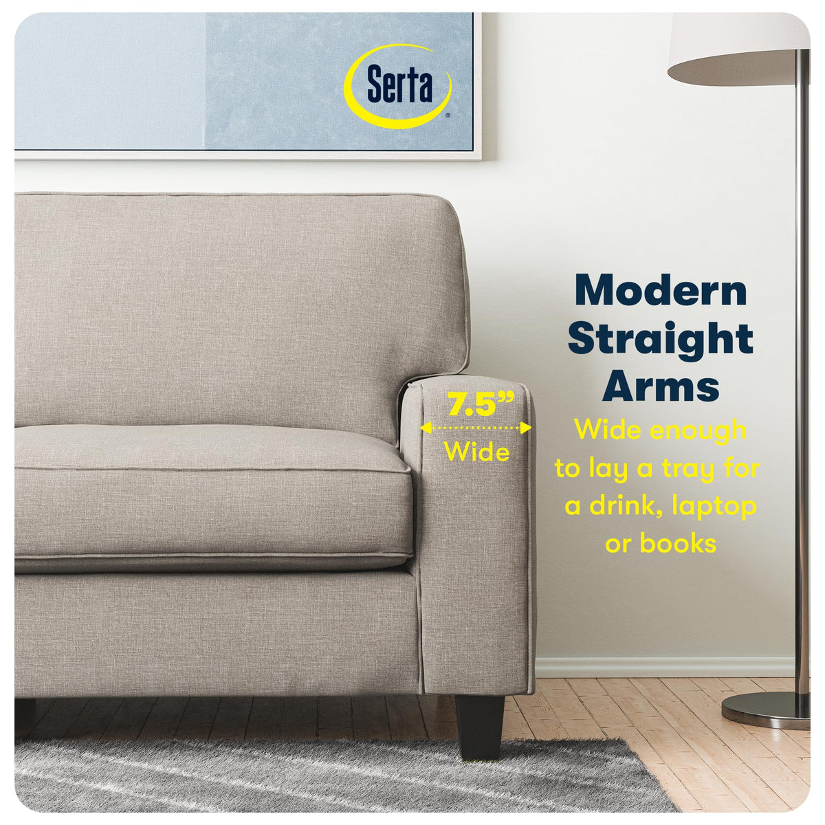 Light Gray Polyester Sofa E46813